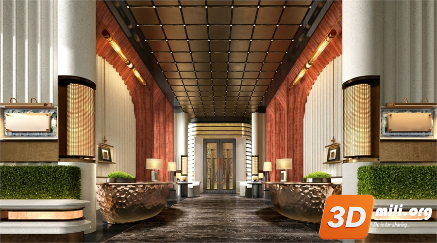 Lobby Decoration Skp Files 